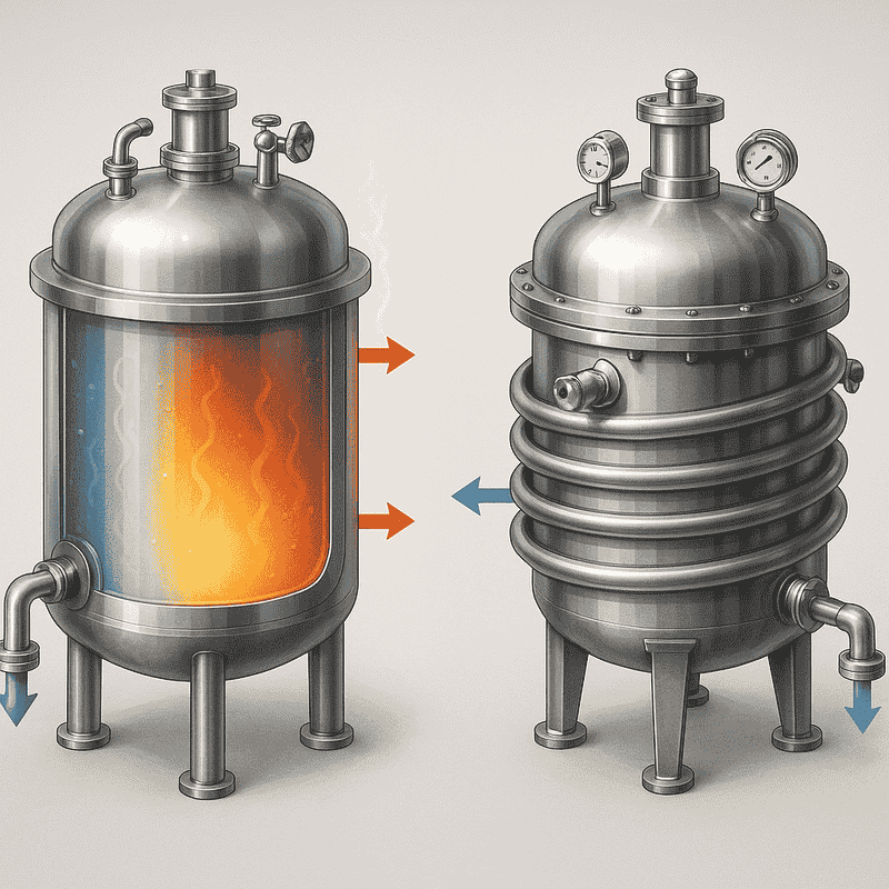 Vessel Configuration Jacketed vs Limpet Coil