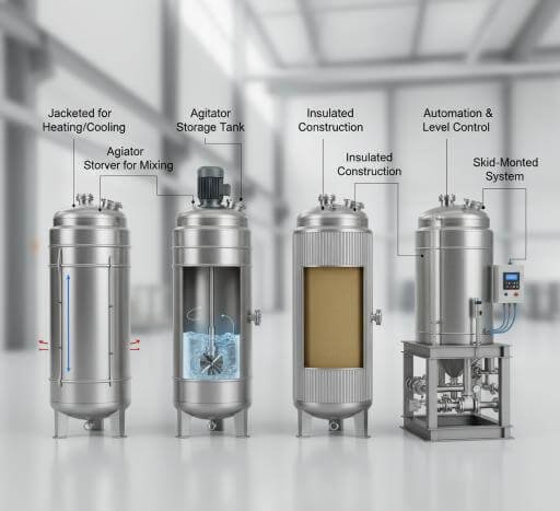 Customization in storage tank