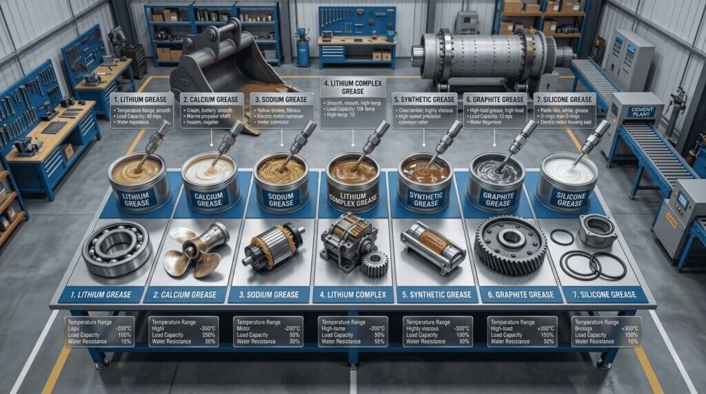 Types of Grease Manufactured in Industrial Plants