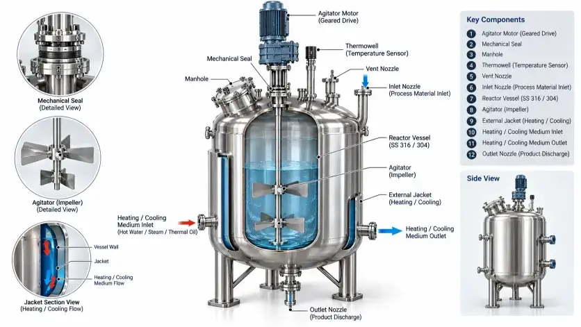 jacketed-reactor-components